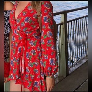 Zara floral romper dress